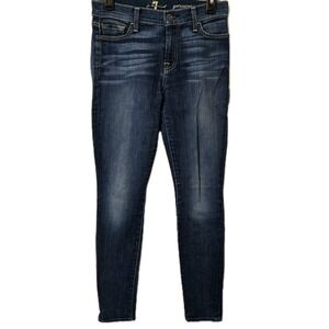 7 For All Mankind Gwenevere Women's Ankle Jeans Blue Denim  Size 26 26x30